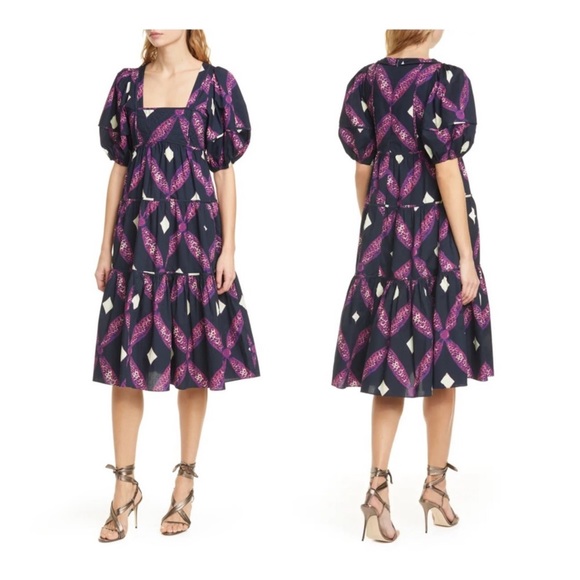 ULLA JOHNSON Nora midi dress Sz XS/2 - Picture 6 of 8